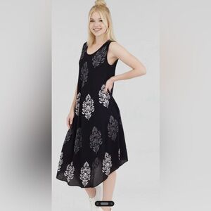 RHEA SLEEVELESS PRINT DRESS MADE IN INDIA 
OS NWT